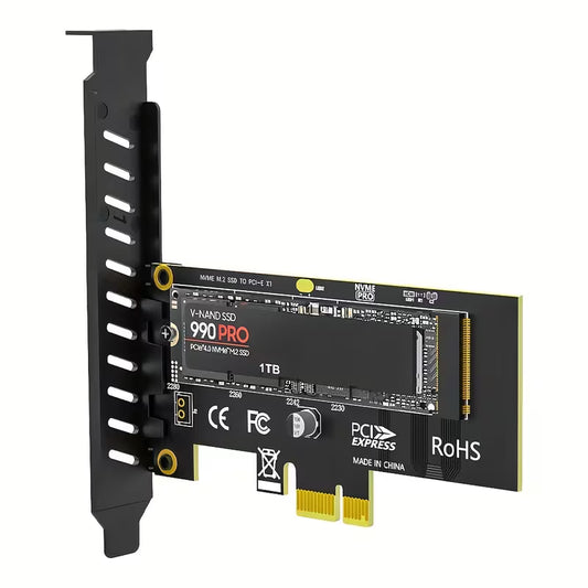 M.2 SSD NVME hard disk M.2 to PCI-E4.0X1X4X16 Expansion card supports the M.2 NVME PCI-e 4.0,3.0,2.0, 1.0, and supports the 2230/2242/2260/2280 SSD of the M.2 NVME protocol