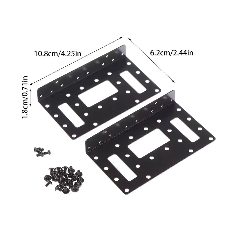 2.5" to 3.5" SSD/HDD Mounting Bracket, Up to 4 2.5" SSDs or 3 3.5" HDDs Metal Mounting Bracket Internal Hard Drive Mounting Bracket Tray for PC/NAS/Server (2PCS)